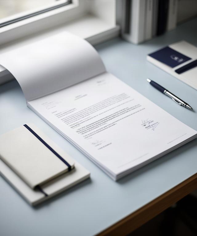 Quiet document preparation workspace with a marked-up contract, notebook and pen on a desk in Fingal